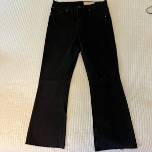 Wish list size medium black jeans with raw hem